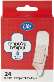 לייף פלסטרים שקופים עמידים במים