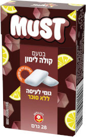 מאסט גומי לעיסה ללא סוכר בטעם קולה לימון