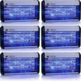 SAKAL מארז 6 קטלני יתושים וחרקים מקצועיים ענקיים 40W – עוצמתיים במיוחד לבית, למשרד ולעסק | זווית פיזור 360°
