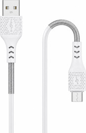 SAKAL כבל פרימיום Micro USB ל-USB מסדרת הקפיץ 1 מטר Smart Charge – טעינה מהירה 3.1A, ציפוי בד ומחברי מתכת