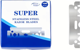 Barber-Home מארז 100 סכיני גילוח חד-צדדיים לתערים Single-Sided Razor Blades – פלדת אל-חלד באיכות ברברשופ מקצועית