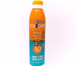 Sun & Care ספריי שקוף ילדים SPF50 UVA B