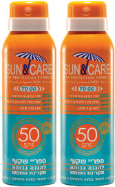 Sun & Care זוג ספריי שקוף UVA Bמבוגרים SPF50