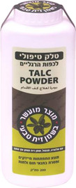Olive טלק טיפולי לכפות רגליים מועשר בשמן זית, אלוורה, שמן מנטה ושמן עץ התה