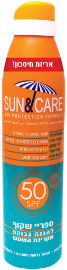Sun & Care ספריי שקוף מבוגרים SPF50 UVA B