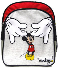 Disney תיק גן מיקי מאוס אפור-אדום