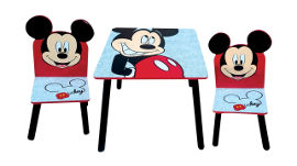 Disney שולחן עץ מיקי מאוס + 2 כיסאות