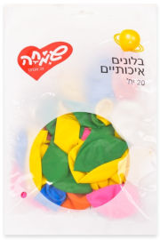 שמחה זה אנחנו שקית 20בלונים פסטל-מיקס