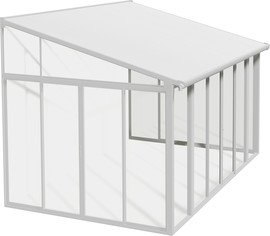 Canopia פרגולה אלומיניום סגורה 3x4.4 SanRemo לבנה מבית - Canopia