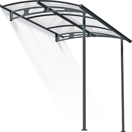 Canopia גגון שקוף Vega עם רגליים לכניסה ולמרפסת 2x2 מבית - Canopia