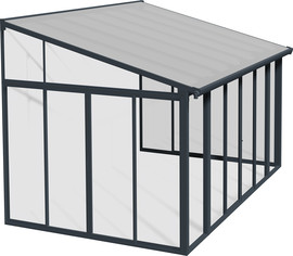 Canopia פרגולה אלומיניום סגורה 3x4.4 SanRemo אפורה מבית - Canopia