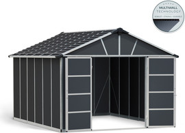 Canopia מחסן גינה Yukon ללא רצפה 3.3x4 אפור כהה מבית - Canopia