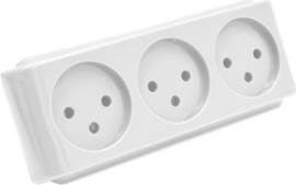 Pure Energy מפצל חשמל ישיר 3 יציאות לבן דגם T3WHITE