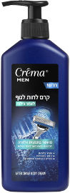 קרמה מן קרם לחות לגוף לאחר גילוח מועשר בתמצית אלוורה