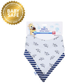 Life BABYS סינרי בנדנה כחול תכלת