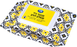 LIFE מגבוני נייר טואלט לחים אריזת דיספנסר