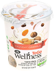 Life Wellness גרנולה קראנצ'י עם אגוזים, בוטנים, אגוזי לוז, שקדים וקוקוס TO GO