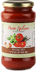 PASTA ITALIANA רוטב עגבניות עם פטריות פורצ'יני