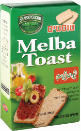 MELBA TOAST טוסטים צנימים עם שומשום