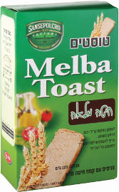 MELBA TOAST טוסטים צנימים עם קמח חיטה מלא