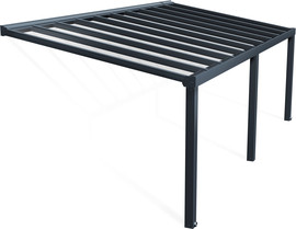 Canopia פרגולה אלומיניום 3.4X7.3 Stockholm אפורה מבית - Canopia
