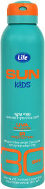 Life SUN קידס ספריי שקוף 30SPF