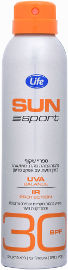 Life SUN ספורט ספריי שקוף 30SPF