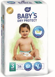 לייף לייף בייביז חיתולים מידה 3 DRY PROTECT