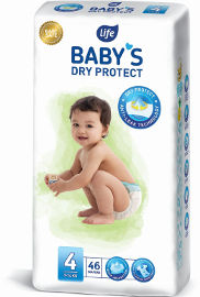 לייף לייף בייביז חיתולים מידה 4 DRY PROTECT