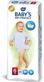 לייף לייף בייביז חיתולים מידה 6 DRY PROTECT