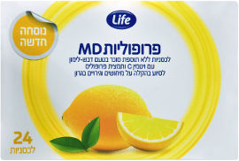 לייף פרופוליות MD בטעם דבש-לימון