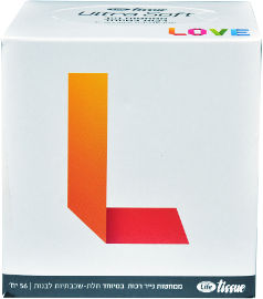 LIFE ממחטות נייר רכות במיוחד תלת שכבתיות LOVE