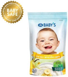 LIFE BABYS דייסה בטעם וניל בננה 6+ חודשים