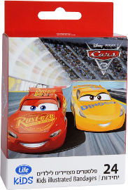 Life KIDS פלסטרים מצויירים לילדים CARS