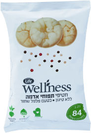 Life Wellness חטיף תפוח אדמה ללא טיגון בטעם פלפל שחור