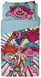 Trolls מצעי כותנה יחיד טרולים