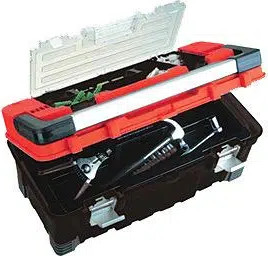 B-Tech ארגז כלים ALU 22" – ידית אלומיניום רחבה + אורגנייזר שקוף (0501446) | B.Tech