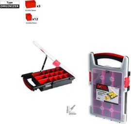 B-Tech אורגנייזר צר 8.5" לברגים – 15 תאים נשלפים | B.Tech