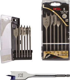 B-Tech סט מקדחי אימפקט לעץ שטוח S6 HEX 1/4" – 6 יח' | B.Tech