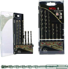 B-Tech סט מקדחי SDS PLUS 7SLR – 6 יח' | B.Tech