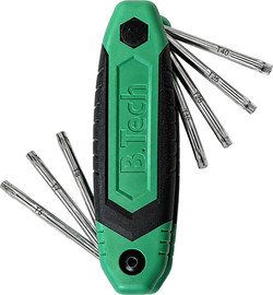B-Tech סט טורקס אולר מתקפל 8 יח' T9-T40 – ידית דו-קומפוננטית | B.Tech