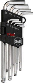 B-Tech סט מפתחות אלן ארוך אינצ'י 9 יח' 1/16-3/8 – SAE | B.Tech