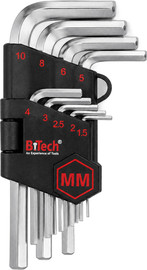 B-Tech סט מפתחות אלן קצר 9 יח' 1.5-10 מ"מ | B.Tech