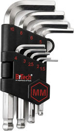 B-Tech סט מפתחות אלן קצר ראש כדורי 1.5-10 מ"מ | B.Tech