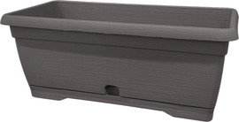 אלמי אדנית מיני צבר מלבנית 12.5X35 ס"מ עם תחתית ניקוז מובנית בשלל צבעים Color DimGray