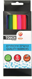 TOUCH מארז 6 טושים רחיצים איכותיים