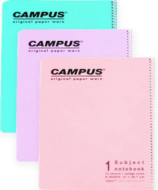 CAMPUS מארז 3 מחברות A4 נושא 1 שורה פסטלי