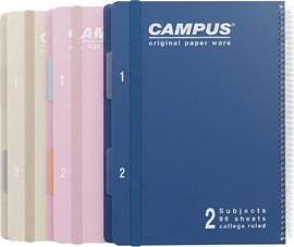 CAMPUS קמפוס מחברת בודדת אינדקס פסטל 2 נושאים שורה