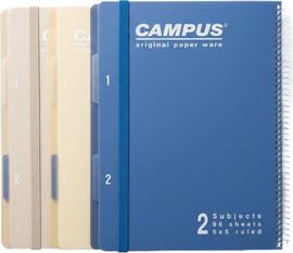 CAMPUS קמפוס מחברת בודדת אינדקס פסטל 2 נושאים משובץ