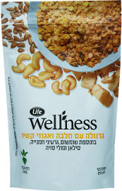 Life Wellness גרנולה עם חלבה ואגוזי קשיו